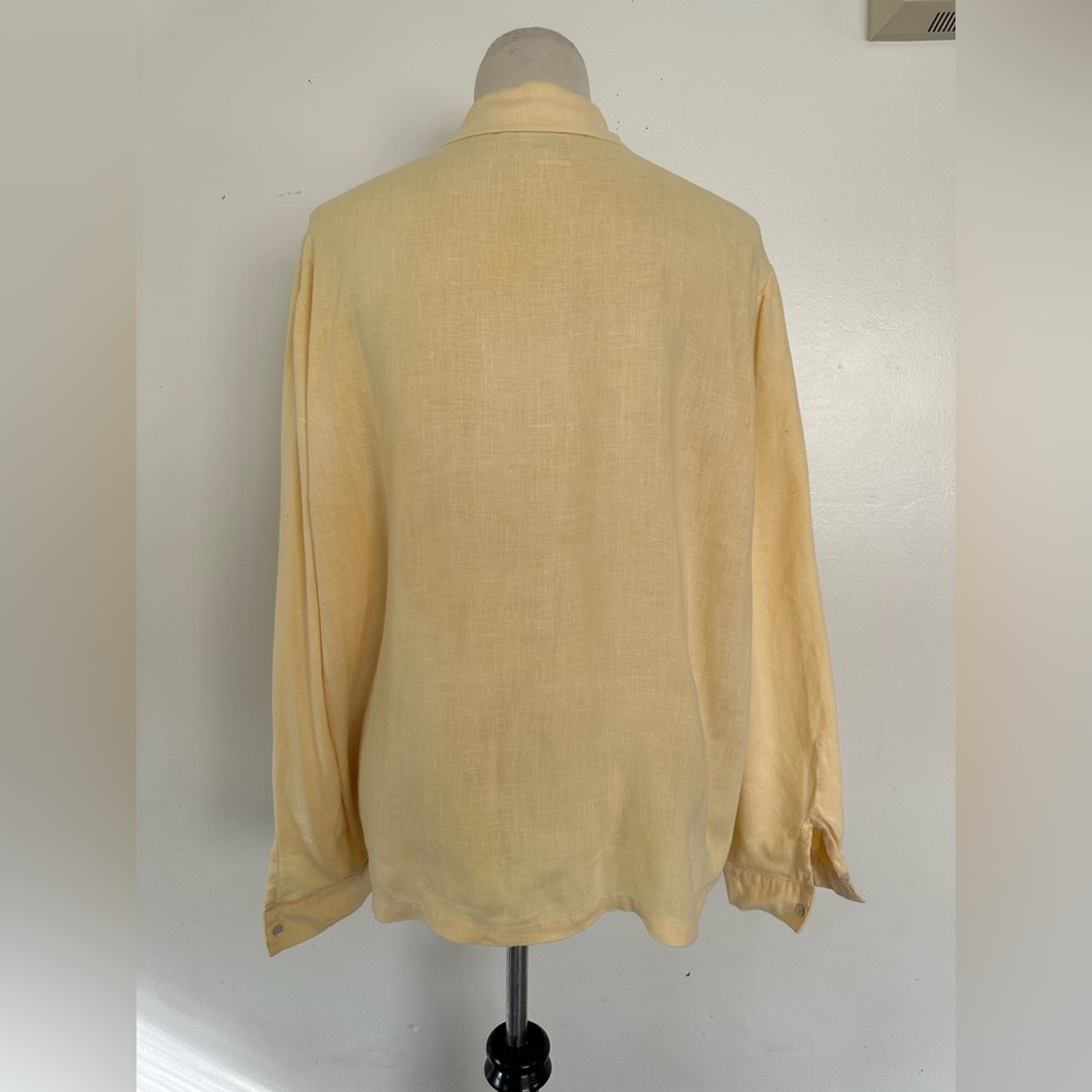 Boston proper women’s classic blazer/over shirt tops 100% linen size L - Picture 5 of 9